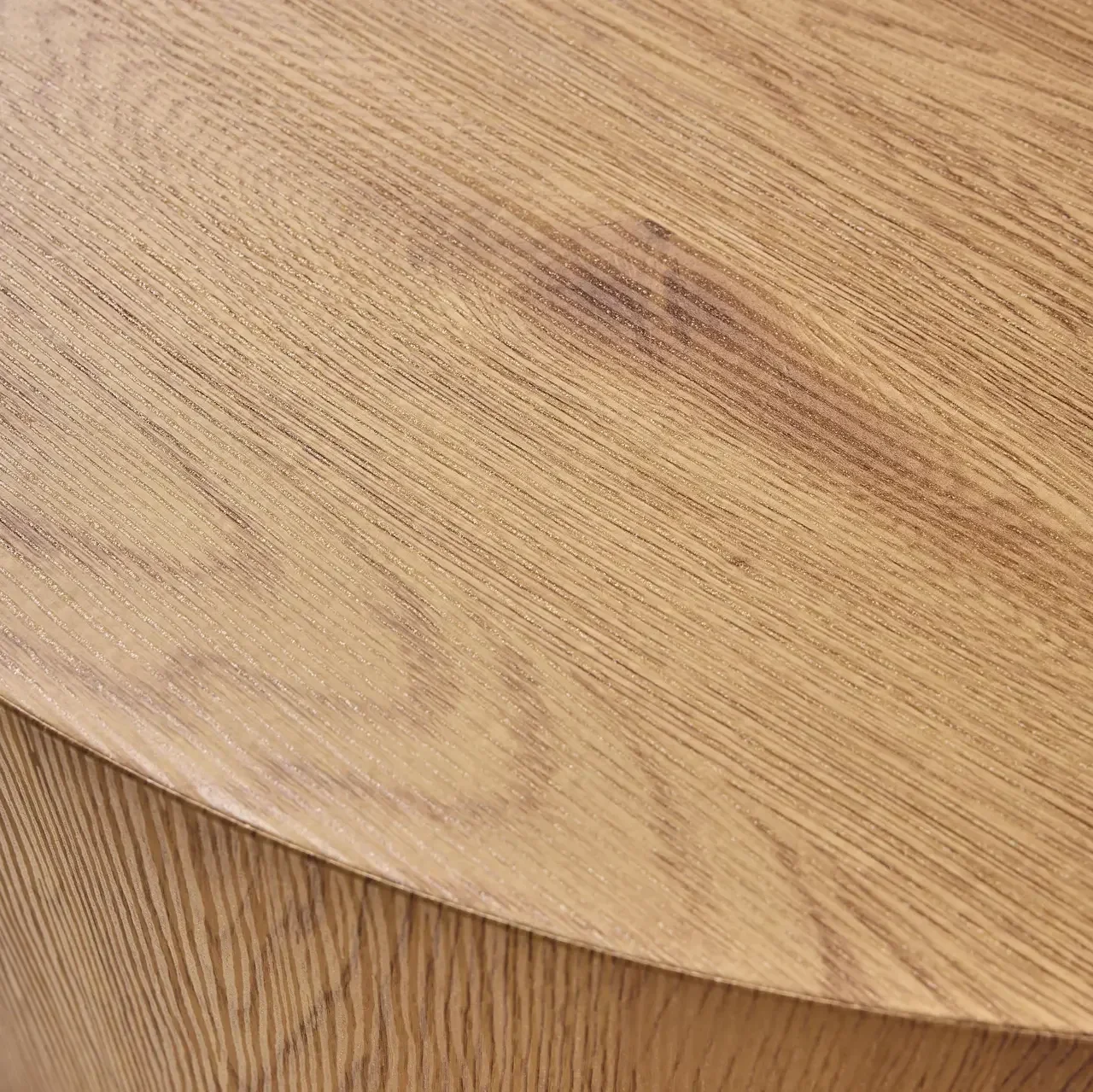 Table basse ronde scandinave effet bois salon design