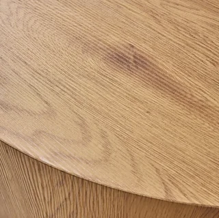 Table basse ronde scandinave effet bois salon design