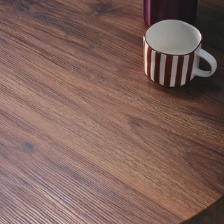 Table basse ronde design scandinave bois salon
