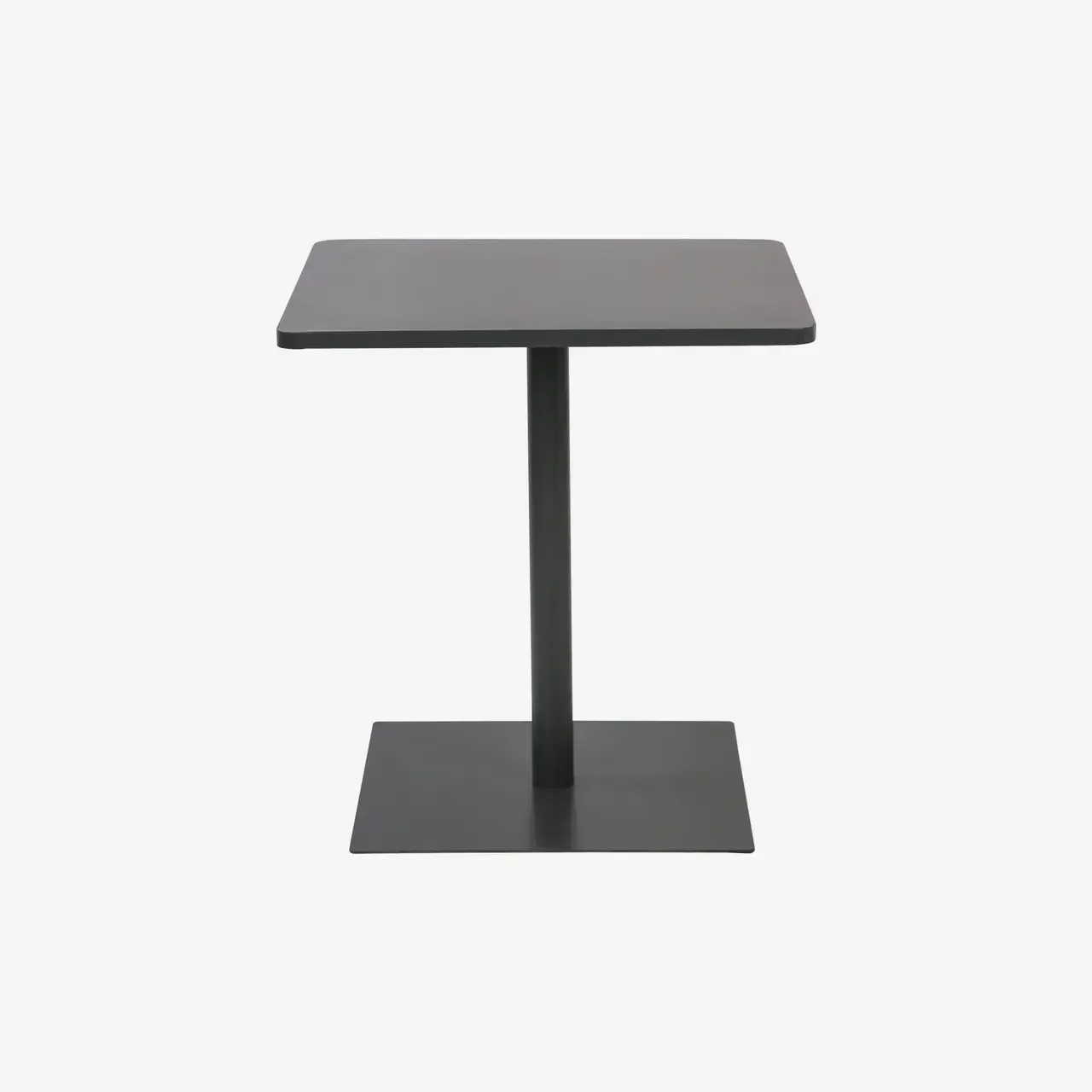 Table bistrot carrée 70 cm acier terracotta jardin terrasse 2 places