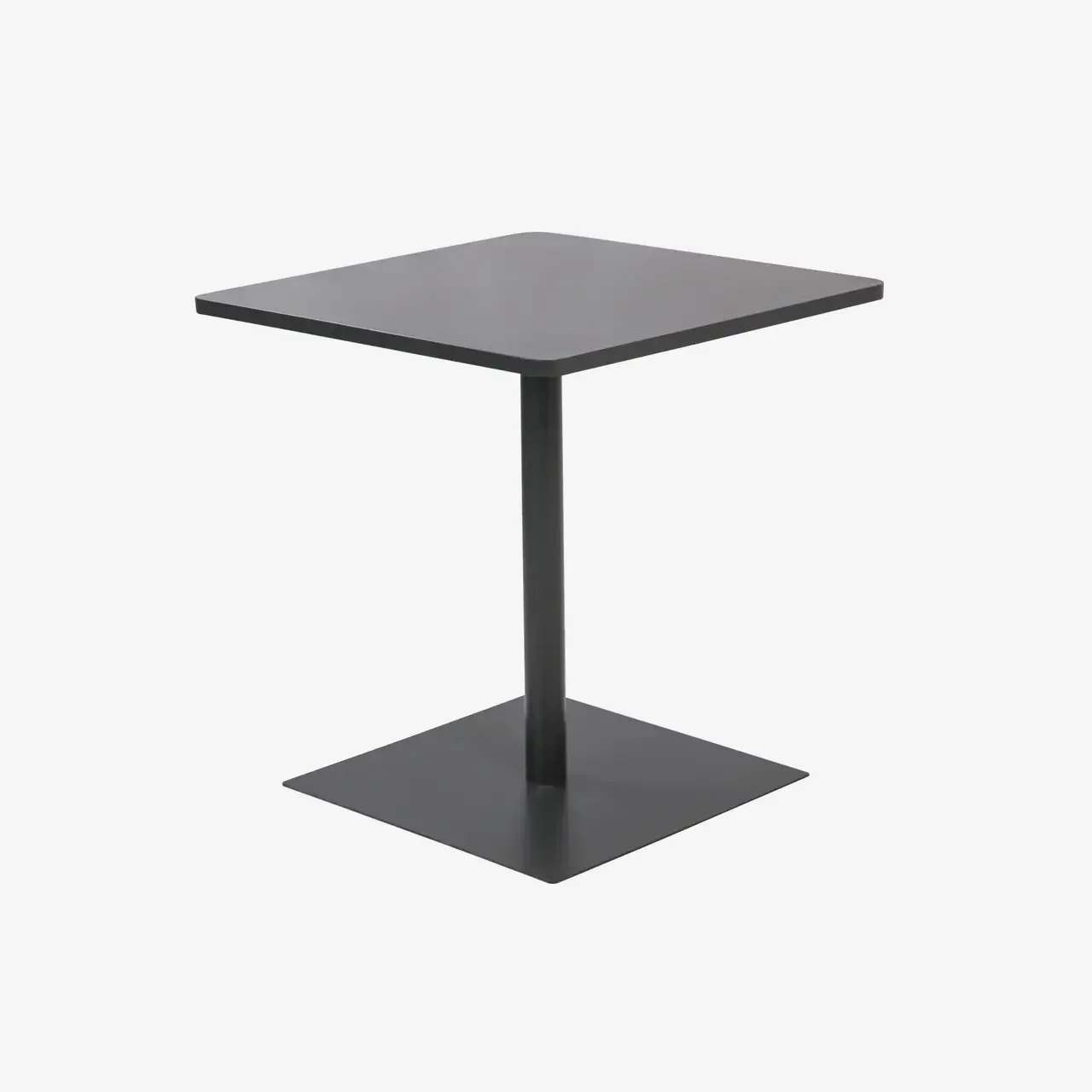 Table bistrot carrée 70 cm acier terracotta jardin terrasse 2 places
