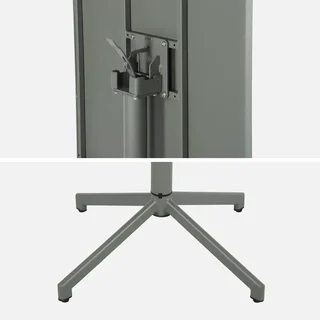 Table bistrot carrée pliante 2 places acier beige intérieur extérieur