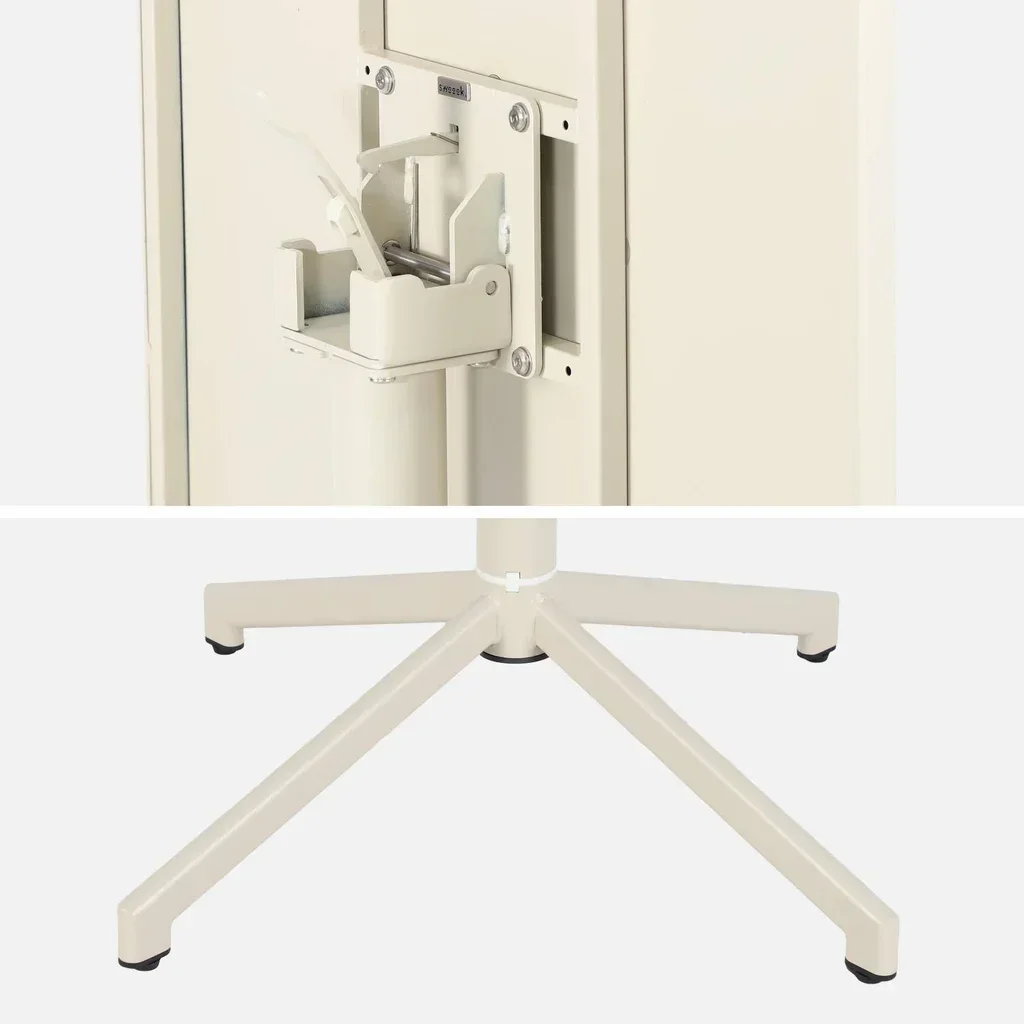 Table bistrot carrée pliante 2 places acier beige intérieur extérieur