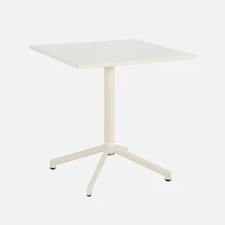 Table bistrot carrée pliante 2 places acier beige intérieur extérieur