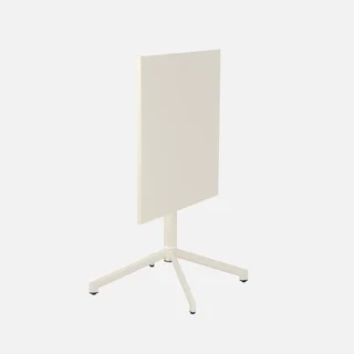 Table bistrot carrée pliante 2 places acier beige intérieur extérieur