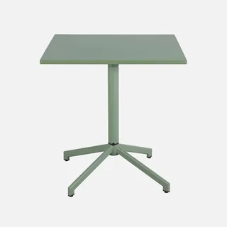 Table bistrot carrée pliante 2 places acier beige intérieur extérieur