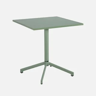 Table bistrot carrée pliante 2 places acier beige intérieur extérieur