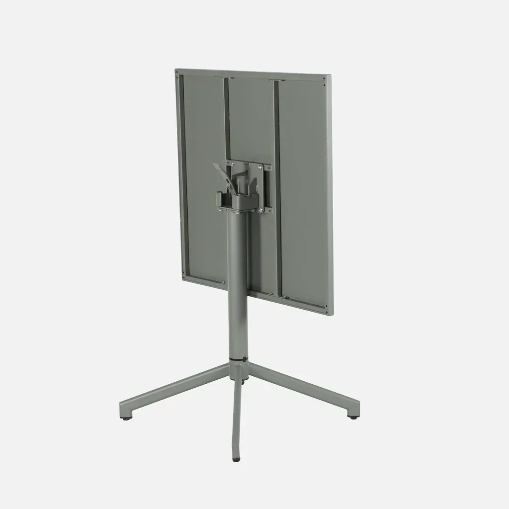 Table bistrot carrée pliante 2 places acier beige intérieur extérieur