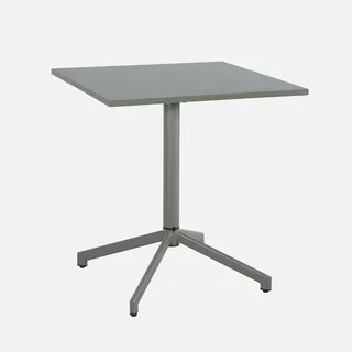 Table bistrot carrée pliante 2 places acier beige intérieur extérieur
