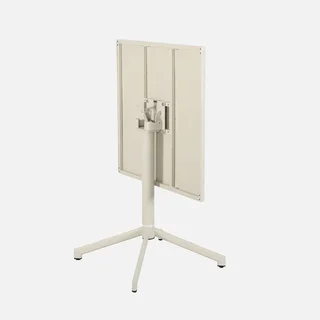 Table bistrot carrée pliante 2 places acier beige intérieur extérieur