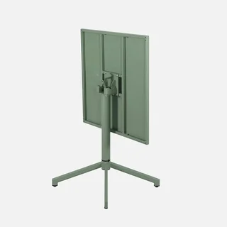 Table bistrot carrée pliante 2 places acier beige intérieur extérieur