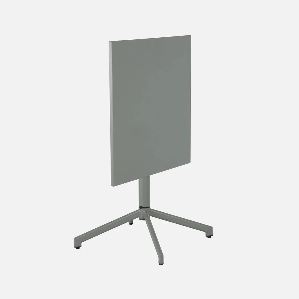 Table bistrot carrée pliante 2 places acier beige intérieur extérieur