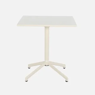 Table bistrot carrée pliante 2 places acier beige intérieur extérieur