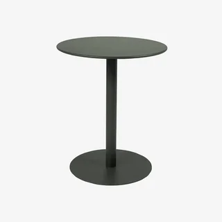 Table bistrot ronde acier 2 places jardin terrasse Orea