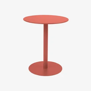 Table bistrot ronde 2 places acier jardin terrasse Orea