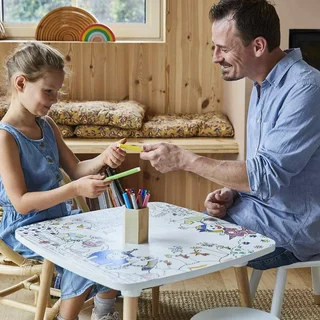 Table coloriage enfant lavable ferme animaux feutres inclus Montessori