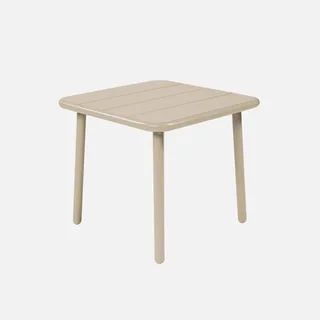 Table d'appoint extérieure carrée métal Amélia acier antirouille jardin
