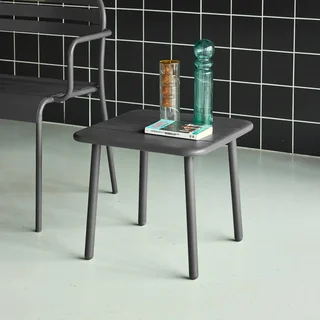 Table d'appoint extérieure carrée métal Amélia jardin