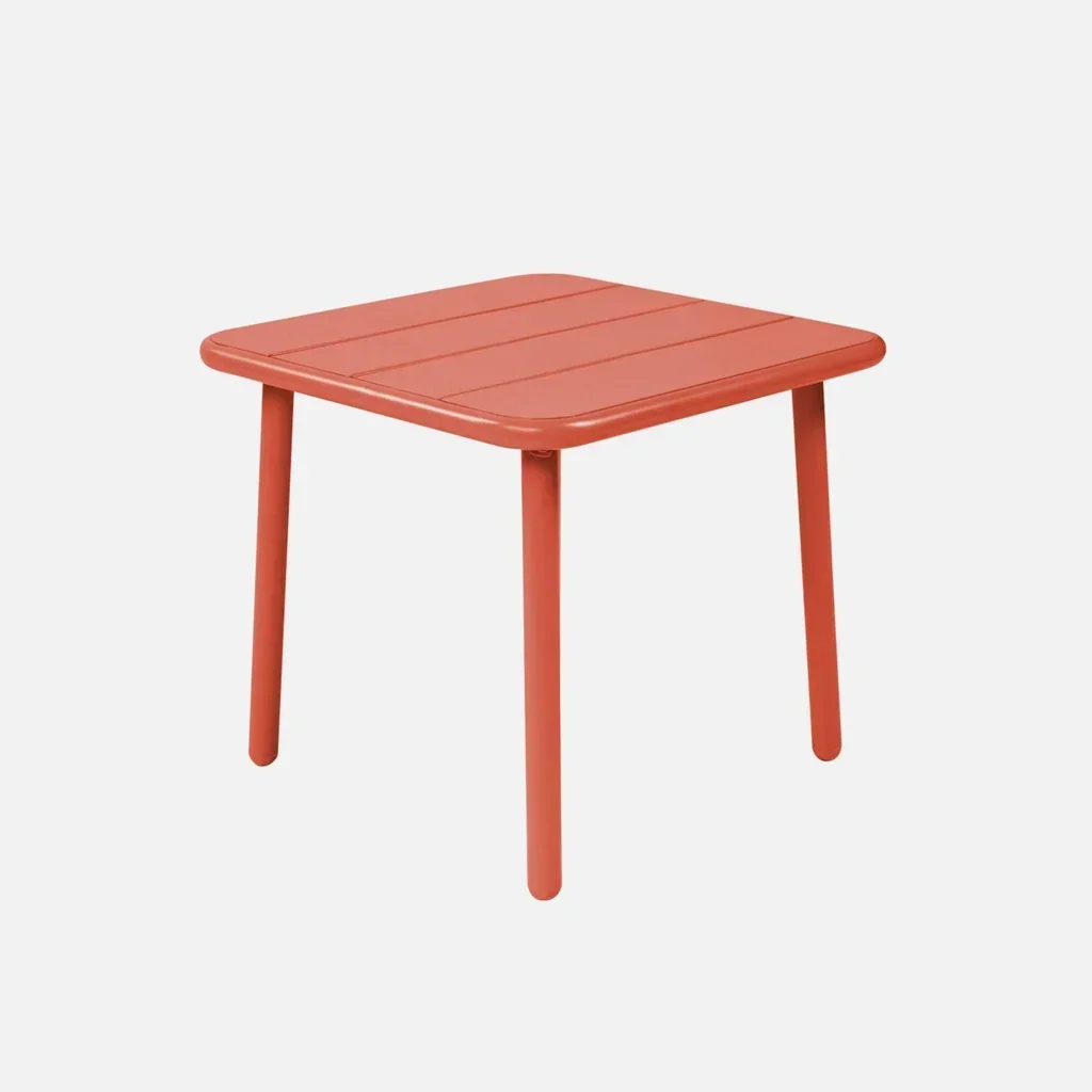 Table basse jardin acier carrée Amélia antirouille terrasse balcon