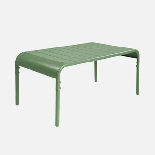 Table d'appoint extérieure rectangulaire métallique Amélia anthracite 90 cm