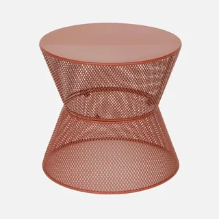 Table d'appoint jardin acier grillage terracotta Tivo extérieur