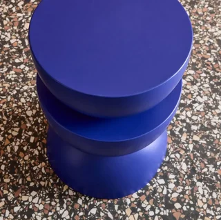 Black Metal Round Side Table Coumba Industrial Minimalist Design