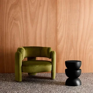 Black Round Metal Side Table Coumba Minimalist Industrial Design Ø32 cm