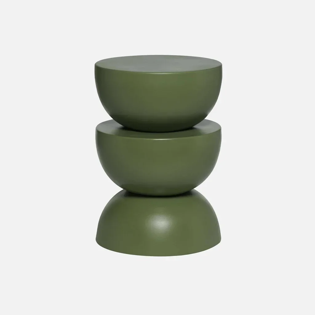 Black Metal Round Side Table Coumba Ø32 cm Industrial Minimalist Design