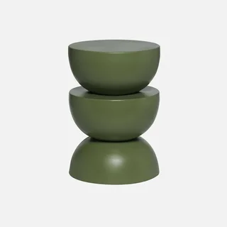 Black Metal Round Side Table Coumba Ø32 cm Industrial Minimalist Design