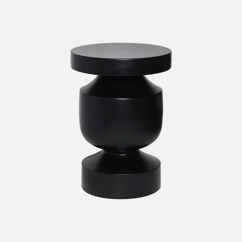Alma Beistelltisch schwarzes Metall Ø30,5 cm minimalistisches Design