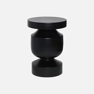 Alma Beistelltisch schwarzes Metall Ø30,5 cm minimalistisches Design