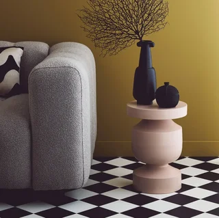 Alma Beistelltisch schwarzes Metall Ø30,5 cm minimalistisches Design