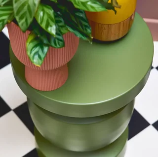 Alma Beistelltisch Metall Ø30,5 cm geometrisches Design - Sofatisch