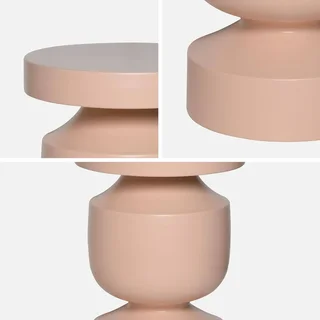 Alma Beistelltisch schwarzes Metall Ø30,5 cm minimalistisches Design