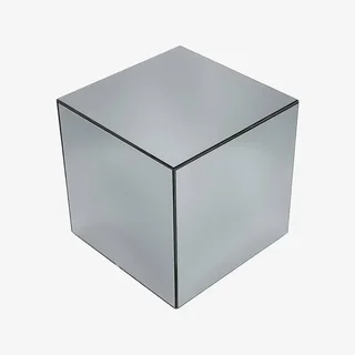 Table d'appoint cube miroir 35cm - bout de canapé design Mirage
