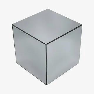 Mesa Lateral Cubo Espelho 40 cm - Mesa de Sofá Design Refletivo