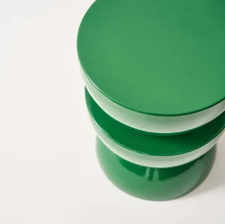 Table d'appoint Coumba violet brillant effet verre Ø32 cm design moderne