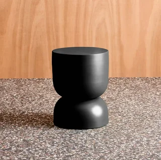 Runder Beistelltisch Schwarzes Metall Ø32cm Industriestil Madi