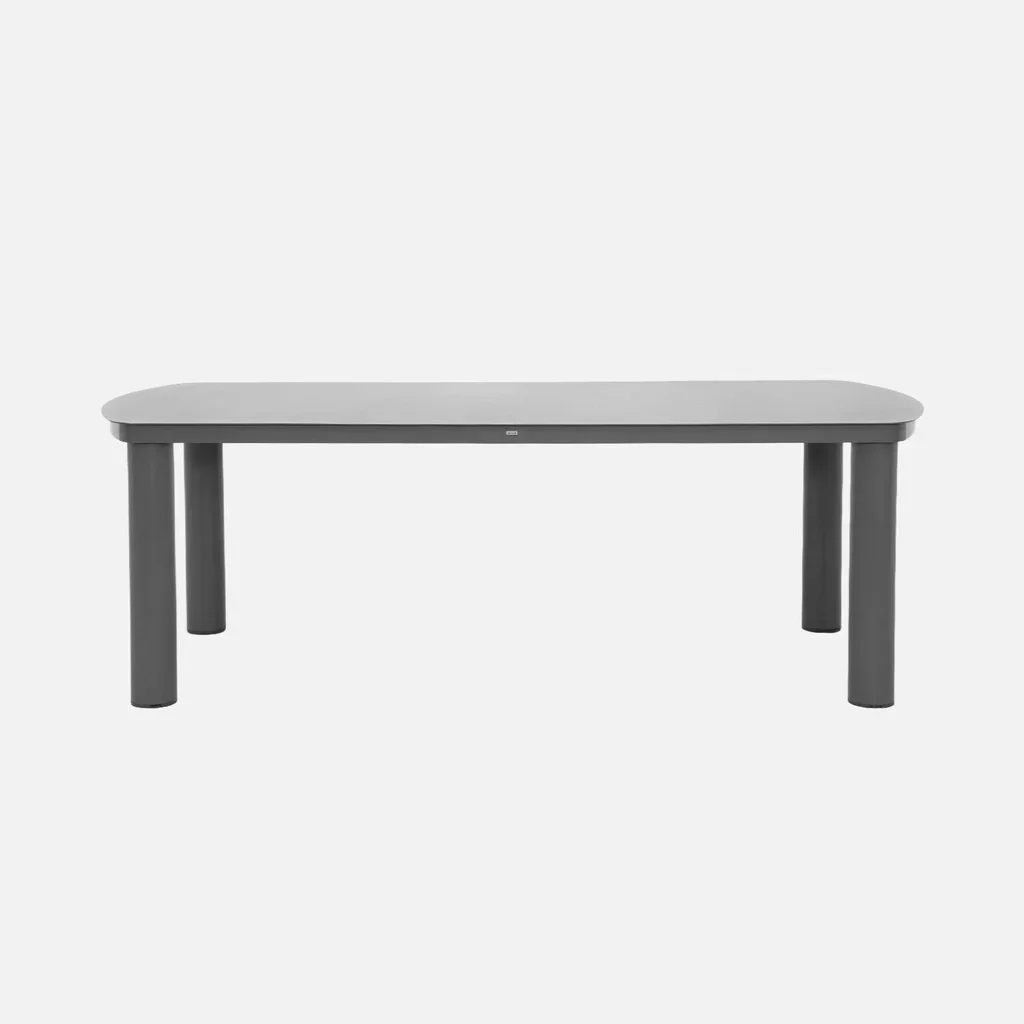 Table de jardin aluminium Zaro 10 personnes design contemporain anthracite
