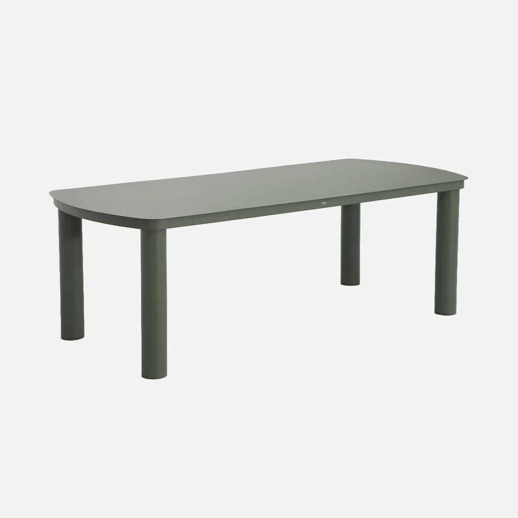 Table de jardin aluminium 10 personnes Zaro design contemporain anthracite