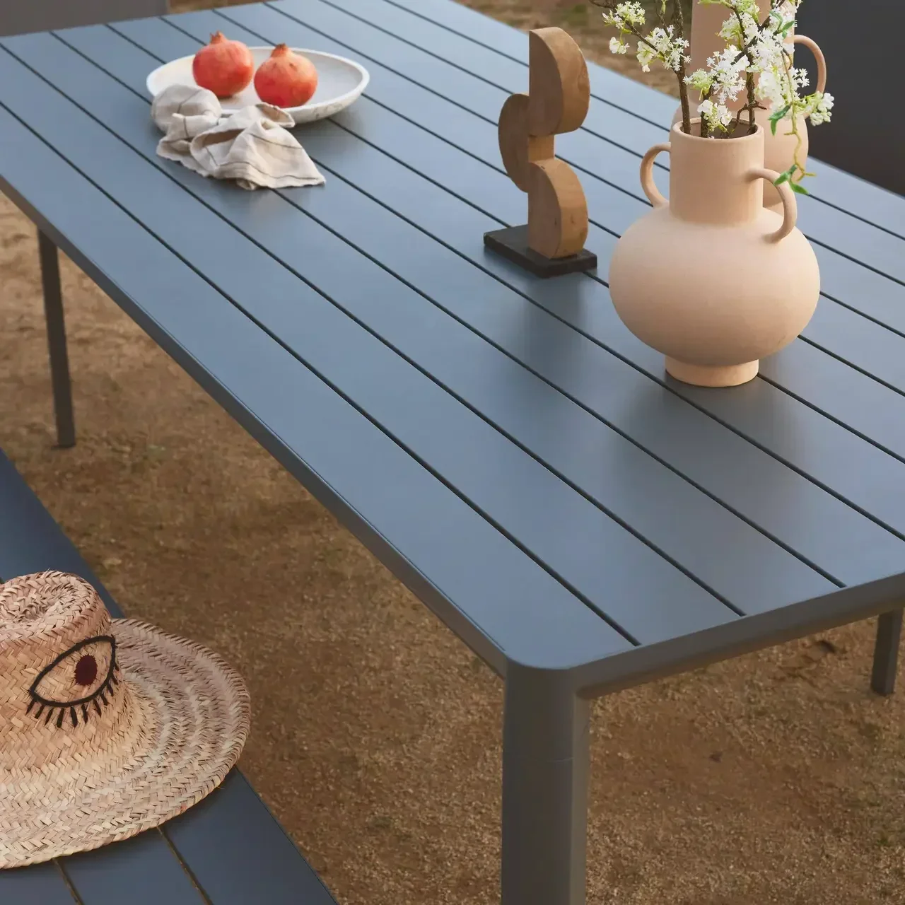Table de jardin aluminium Sacramento 8 personnes design contemporain