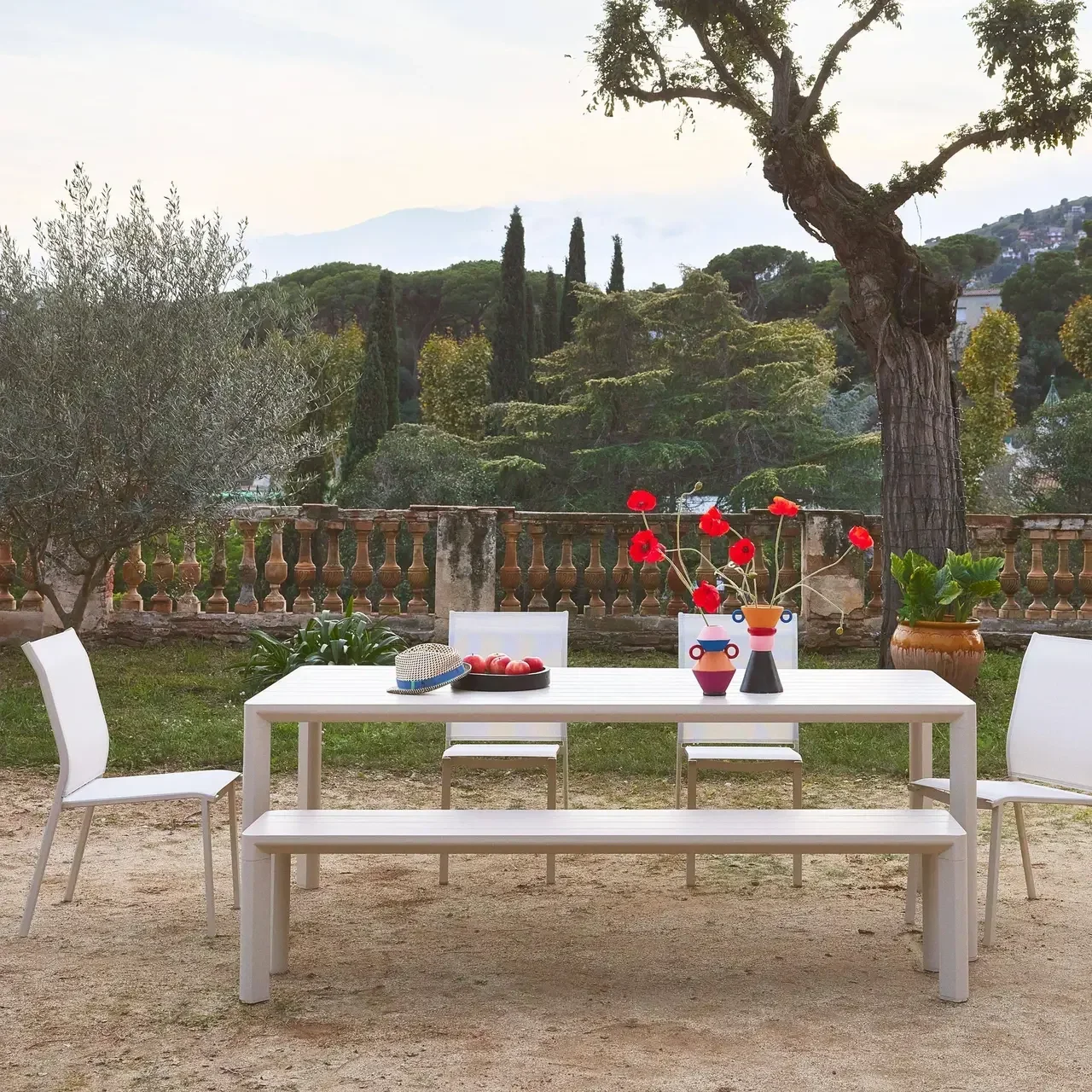 Table de jardin aluminium Sacramento 8 personnes design contemporain