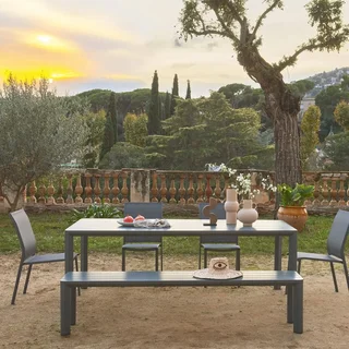 Table de jardin aluminium Sacramento 8 personnes design contemporain