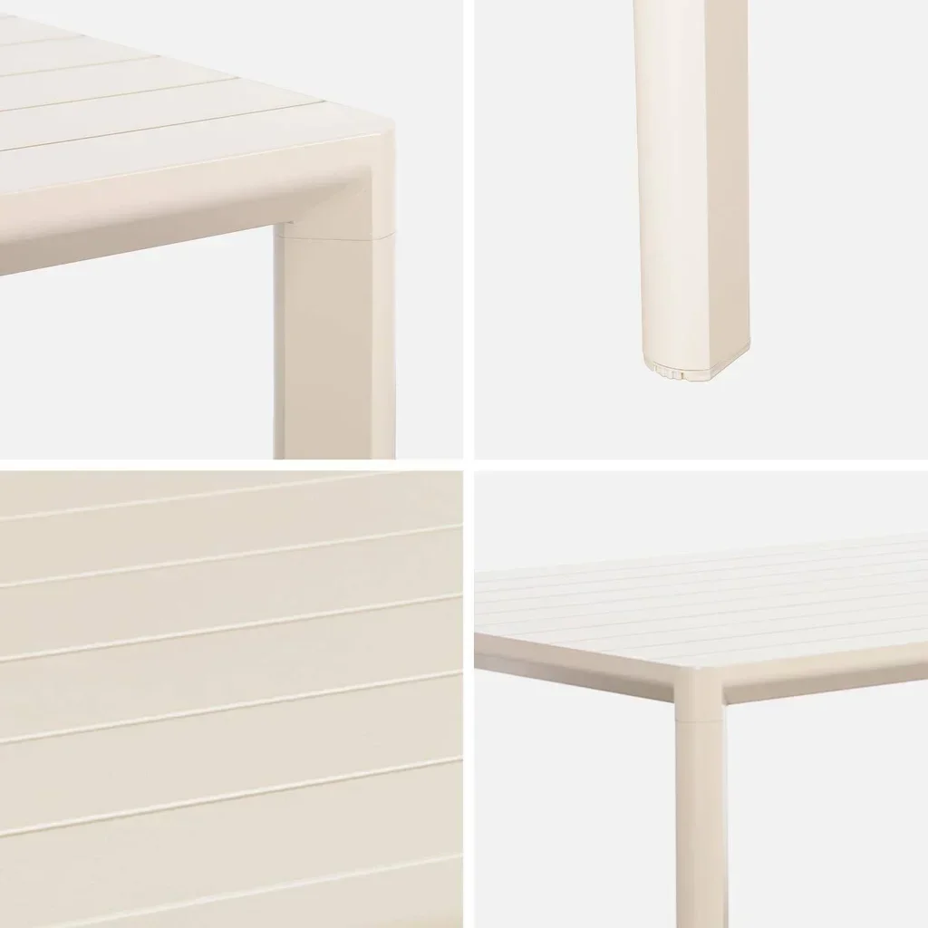 Table de jardin aluminium Sacramento 8 personnes design contemporain
