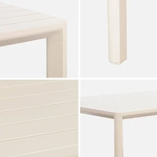 Table de jardin aluminium Sacramento 8 personnes design contemporain