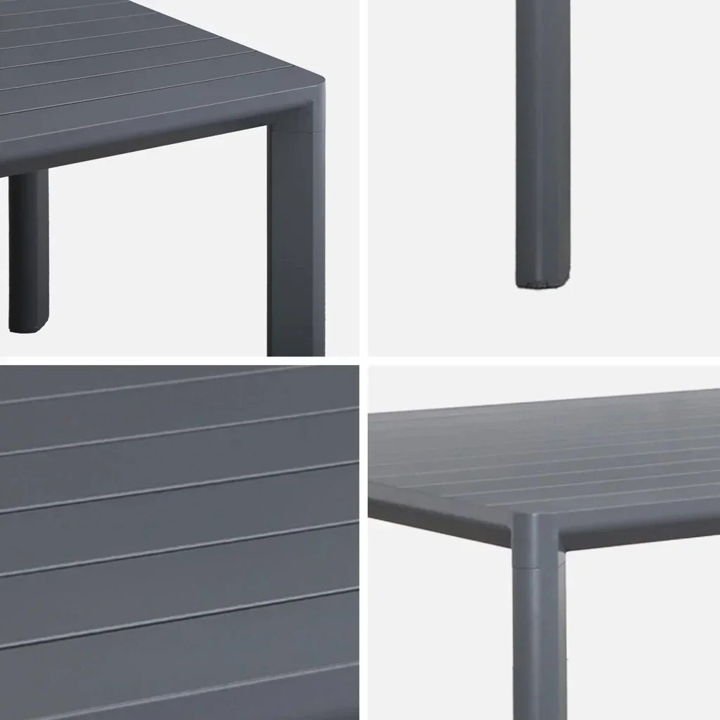 Table de jardin aluminium Sacramento 8 personnes design contemporain