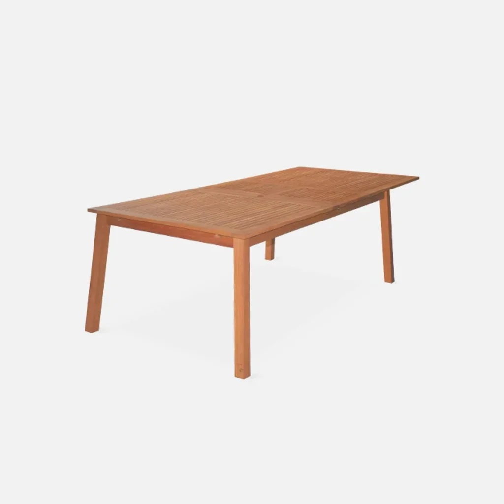 Table de jardin extensible 12 personnes bois eucalyptus FSC Almeria