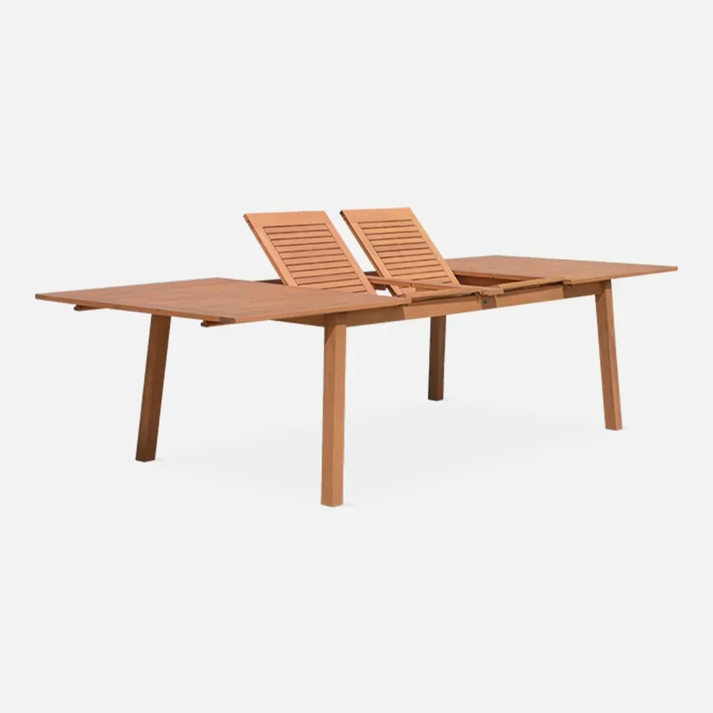 Table de jardin extensible 12 personnes bois eucalyptus FSC Almeria