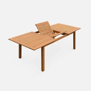 Mesa de Jardim Extensível Almeria 8-10 Lugares Madeira de Eucalipto FSC com Extensão Borboleta