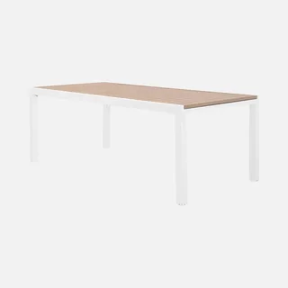 Table de jardin extensible aluminium blanc 10-12 personnes Elora